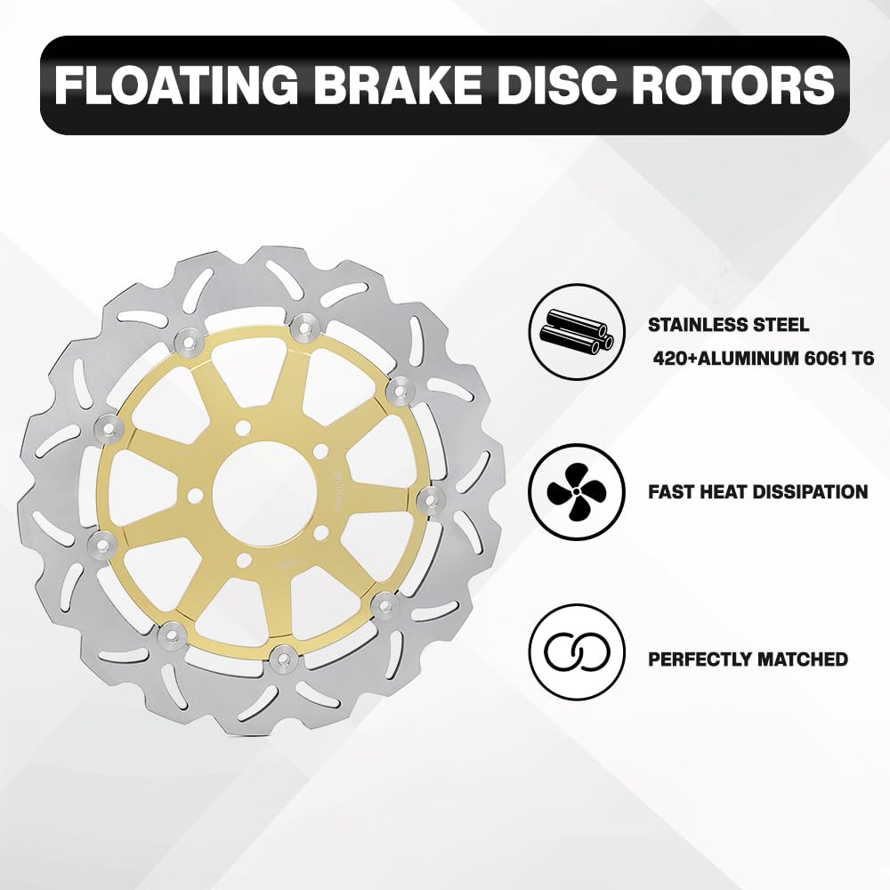 Amazon.com: SFriding Front Brake Disc Rotors and Pads Kit for