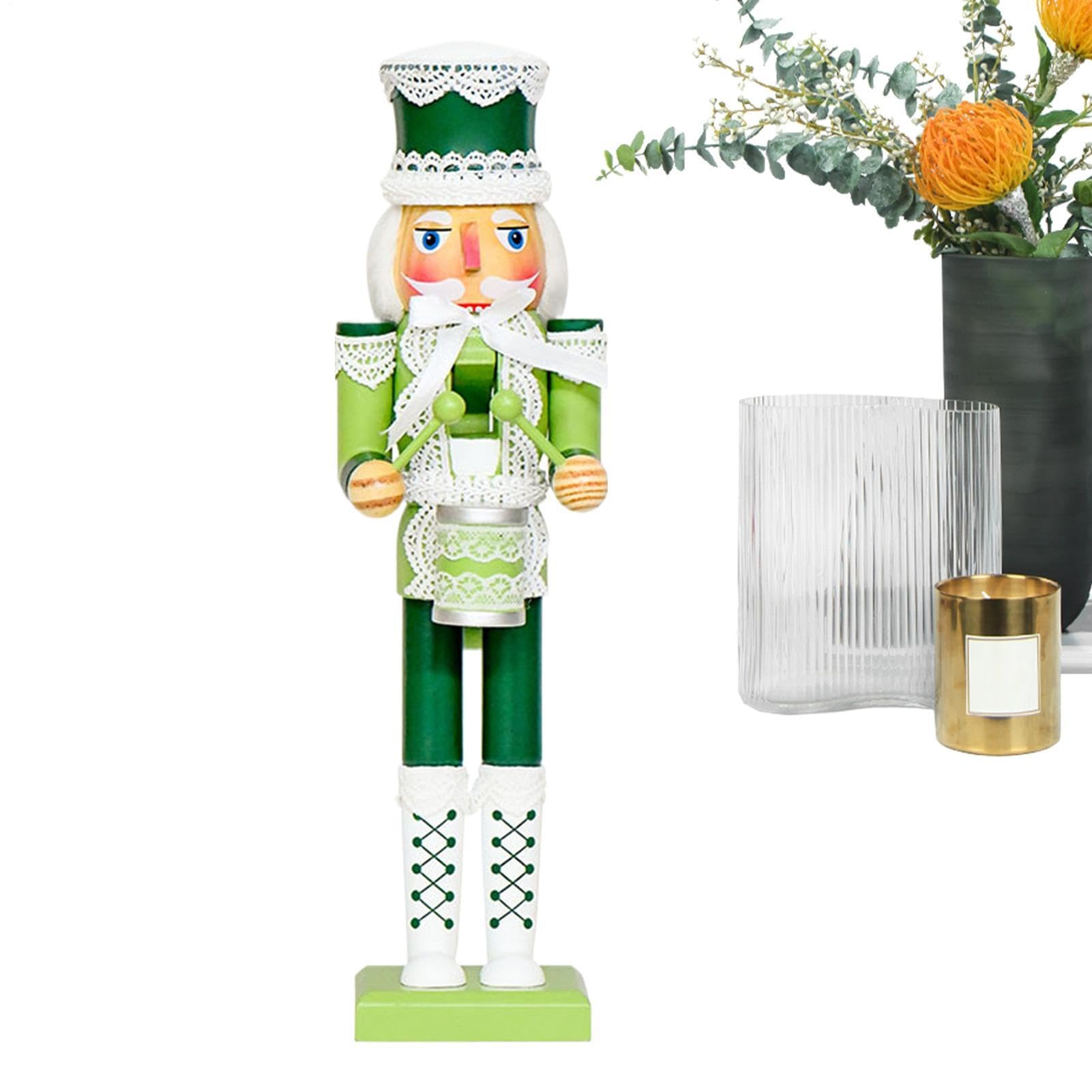 Figuras de cascanueces decoración de mesa de madera coleccionable 38 cm