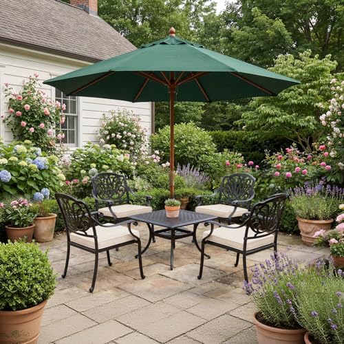 Goodgoods 20x20 inch Patio Chair Cushion 2/Pack Resilient Foam Filling Water Repellent Stain-Resistant UV Resistant Weather Resistant with Zipper for Patio Furniture Biscuit by Goodgoods - Image 6