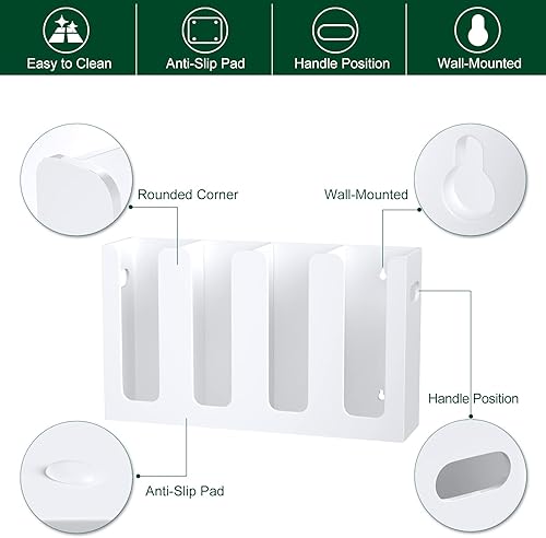Miniatura 3 de Dispensador de taza de café desechable con asas, montaje en encimera o pared para bebidas calientesfrías y soporte para tapa, organizador de