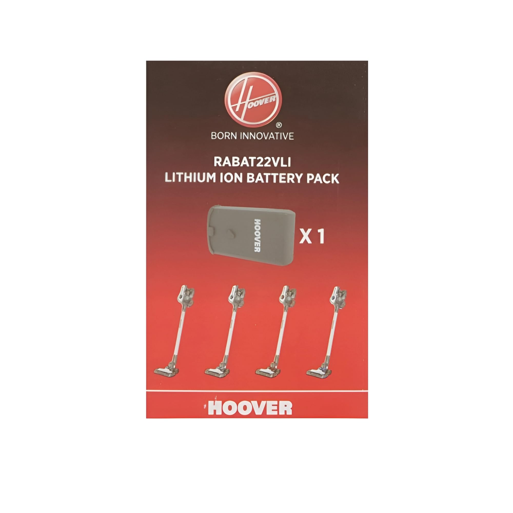 HOOVER RABAT22VLI Batterie pour Aspirateurs Hoover - Compatible avec Les Aspirateurs Balais Electriques Rhapsody - Batterie de Rechange d'origine - Rechargeable - 21,6 V