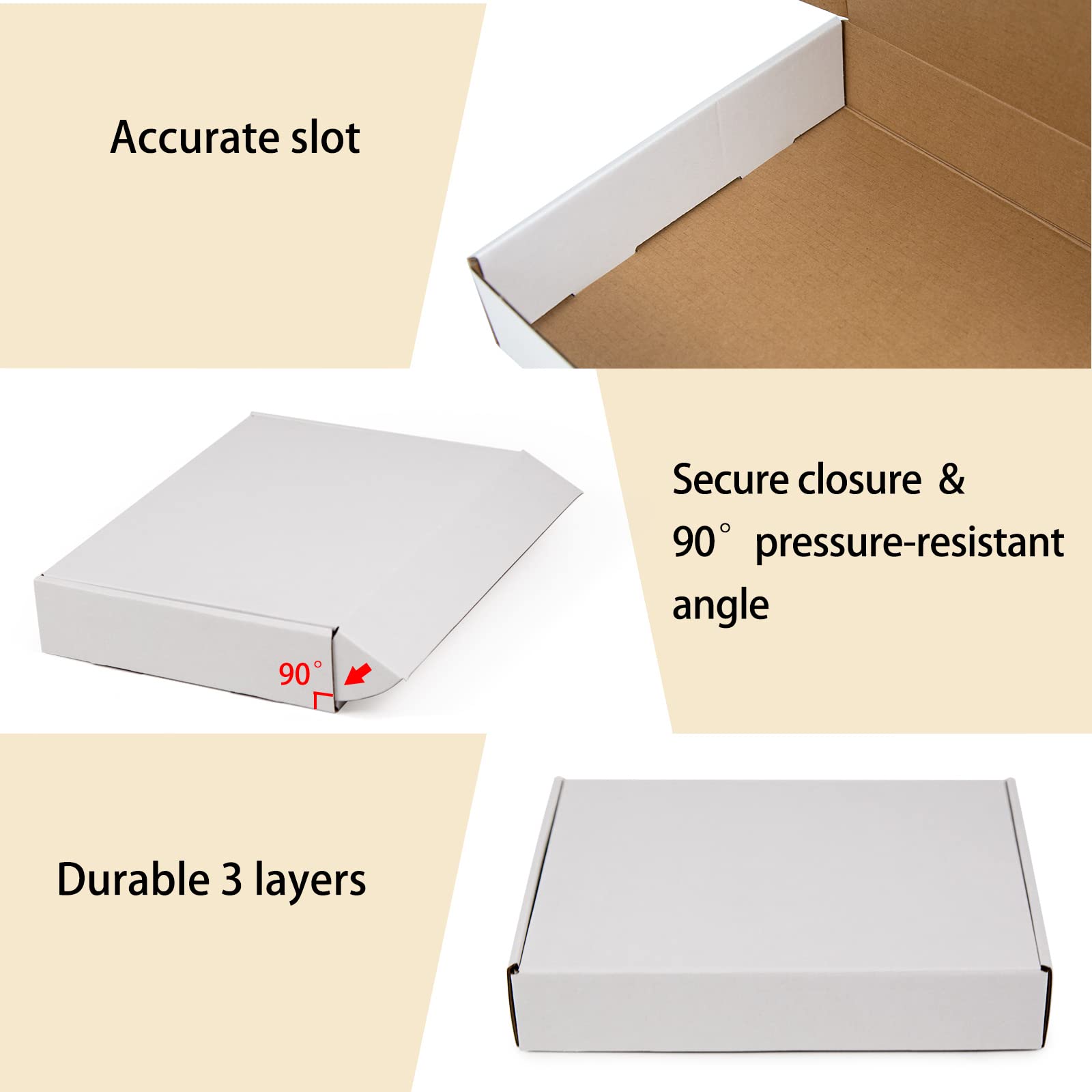 27,9 x 20,3 x 5,1 cm, weiße Wellpappkartons für kleine Unternehmen