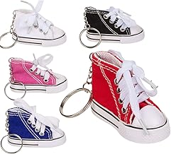 Porte-clé chaussure de sport noire, blanche, bleue, rouge ou rose - Basket, pendentif de voiture, sac à main (aléatoire)