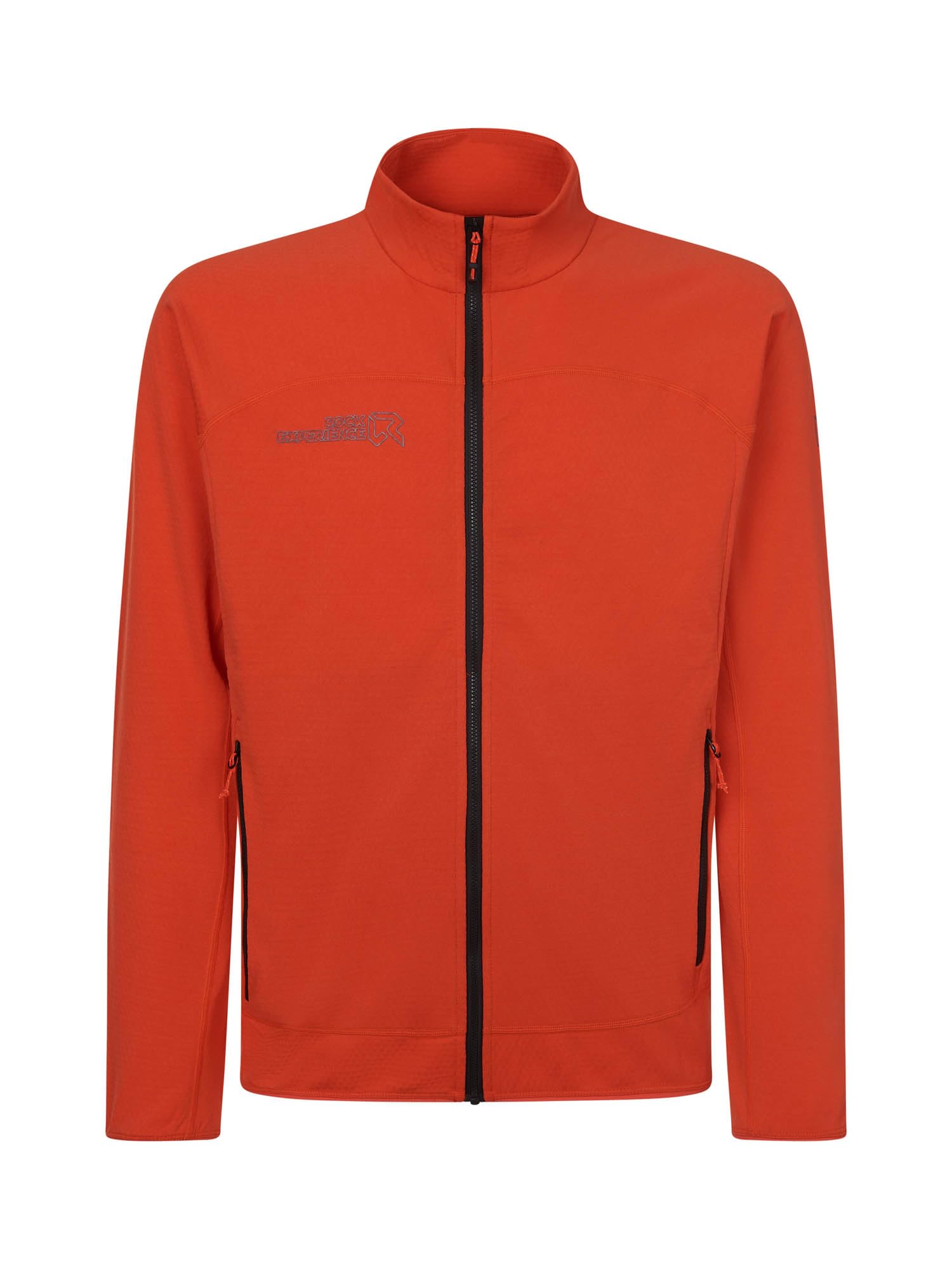 Rock Experience REMC02761-Z364 DIADEM 2.0 MOCK NECK FZ MAN FLEECE Sweatshirt Men's 0740 CHERRY TOMATO+0208 CAVIAR S
