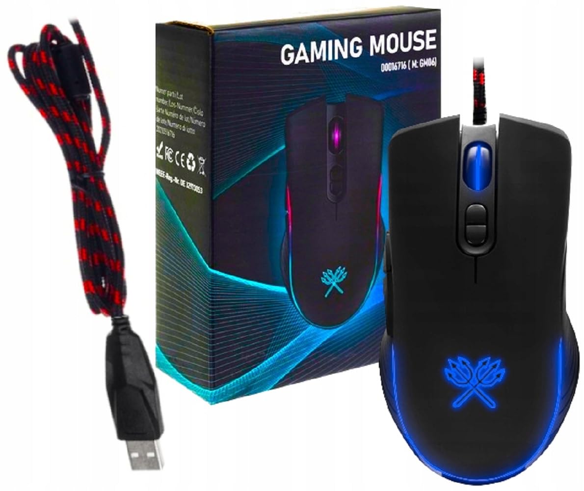 Mouse da gioco con cavo, dpi regolabili fino a 7200, gaming mouse ottico, ergonomico, led con 7 pulsanti programmabili e illuminazione RGB per PC, laptop, computer - mouse gamer.