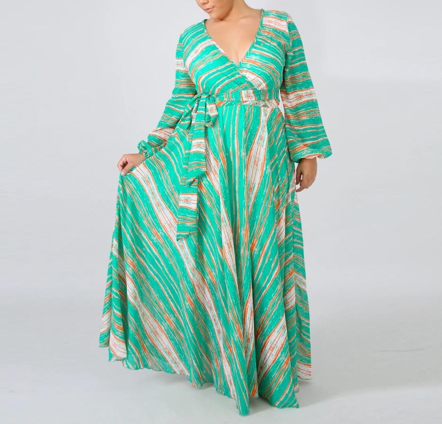 Robe longue grande taille fluide pour sublimer les silhouettes amples - 3