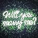 Produktbild Will You Marry Me Neonschild, LED-Neonlicht für Antrag, Verlobung, Kunstdekoration, große Marry Me Neonschilder für Verlobung, Hochzeit, Valentinstag, Freundin, Party, Wandbehang, Dekoration (weiß)