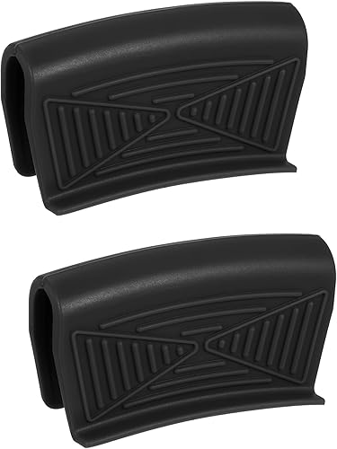 uxcell 2 piezas de asistencia de silicona para mango de sartén caliente, fundas para mango de sartén caliente, funda resistente al calor, cubierta