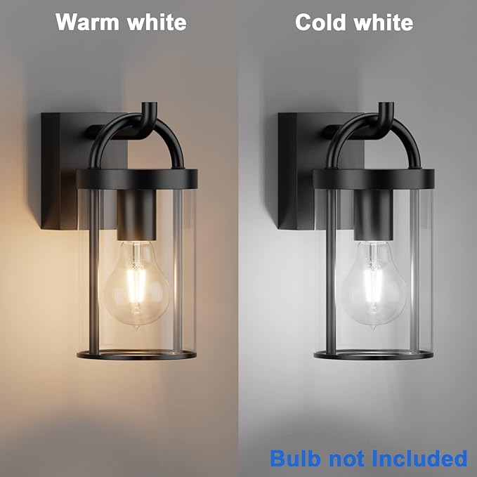 Klighten Klighten Vintage buitenwandlamp voor buiten, industrieel, zwarte buitenlamp, E27 buitenlamp, aluminium buitenlamp, voor terras en tuin, 40 W maximaal, IP44, zonder lamp photo 2