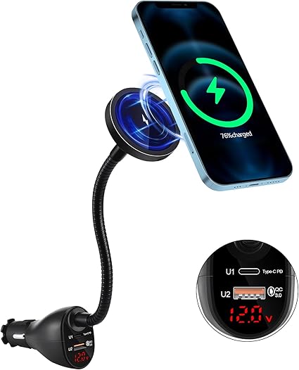 Piosoo Mag Safe 15w カーシガレットライター ワイヤレス充電器 磁気自動アラインメント エアベント マウントホルダー デュアルポート付き Pd Qc3 0 急速充電 Iphone 12 12 Pro 12 Pro Max 12 Mini用 車 バイク Piosoo Mag Safe 15w カーシガレットライター ワイヤレス充電器 磁気自動アラインメント エアベント マウントホルダー デュアルポート付き Pd Qc3 0 急速充電 Iphone 12 12 Pro 12 Pro Max 12 Mini用 車 バイク