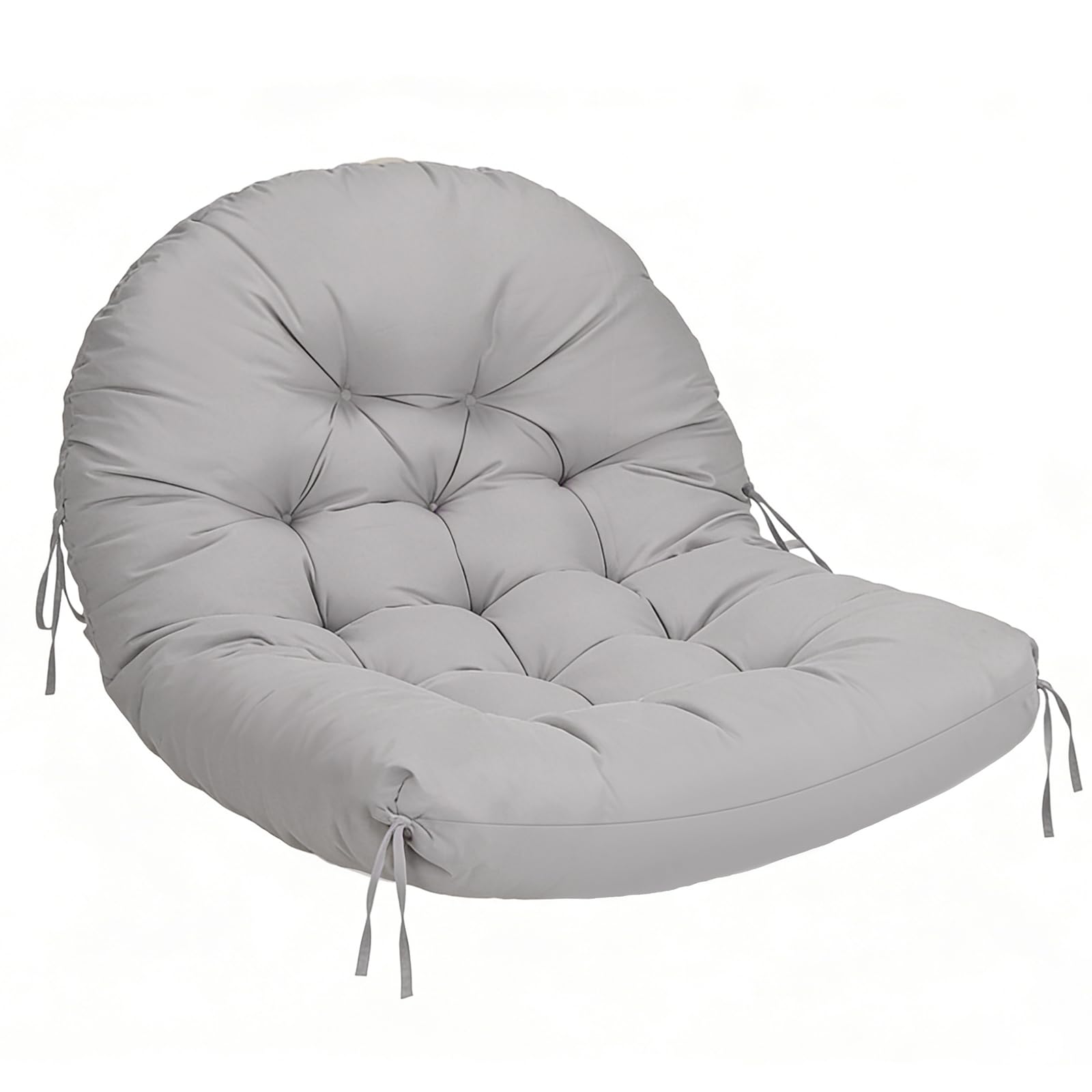 Hängesessel Kissen, Auflage für Polyrattan/Rattan Hängeschaukel, Polster, Hängekorb, Schaukel Korb, Schaukelkissen Rückenkissen (Grau)