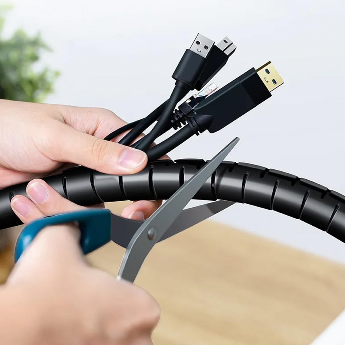 Spirale Avvolgi Cavo - Organizza Cavi In Modo Ordinato (180 Cm, Bianco) - Foto 10