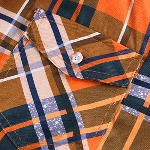 RTRDE Men's Jackets Long Sleeve Quilted Lined Shirt Jacket Zip Up Coat Outwear With Hood Jacket, M-5XL3