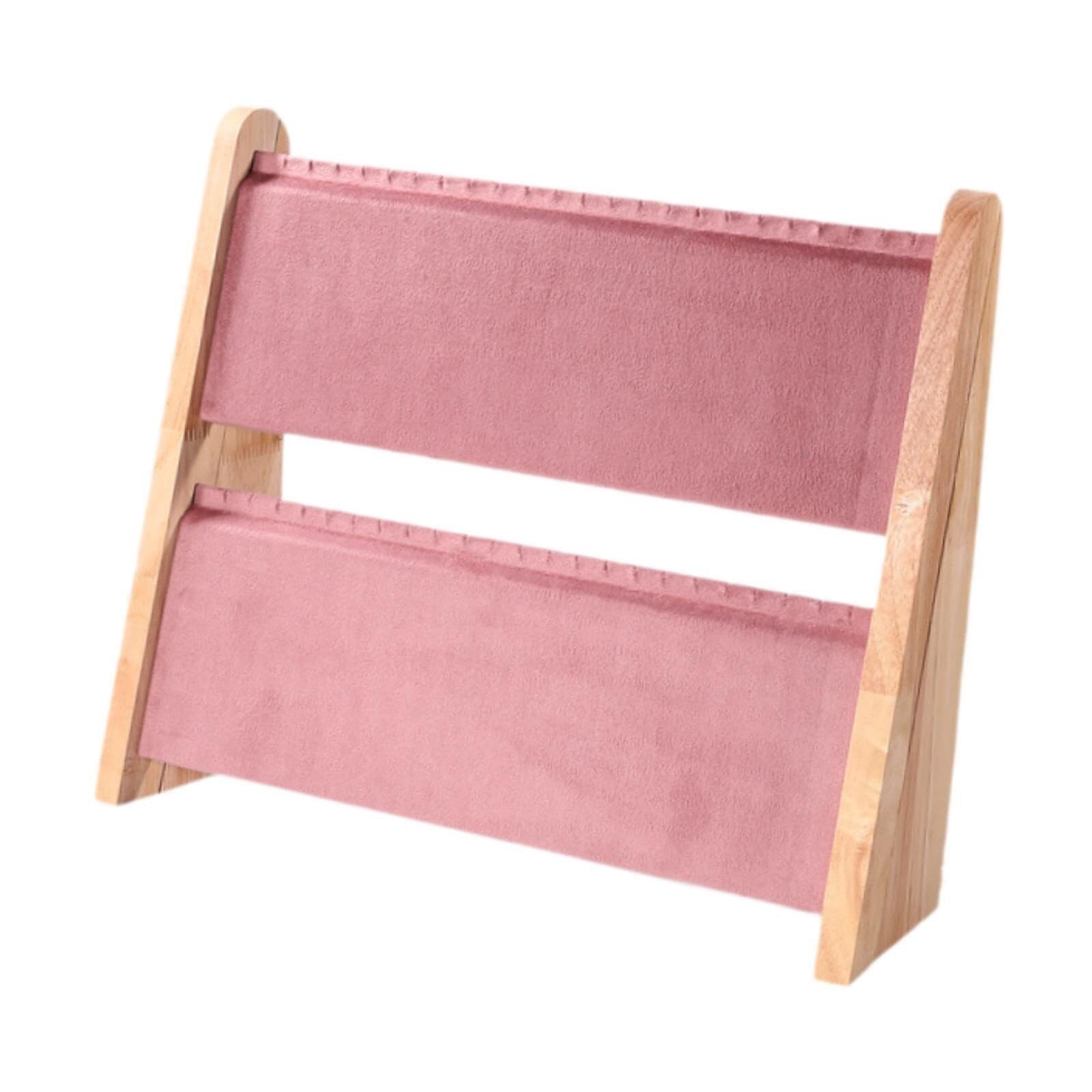 AZHKJKZH Jewelry Display Stand Necklace Display Stand Jewelry Holder Pendant Bracelet Organizer Rack Storage(Pink)