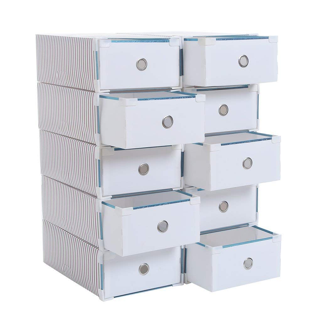 Buy ROXTAK Shoe Box, Shoe Storage Boxes Stackable, 10 Plastic Drawer