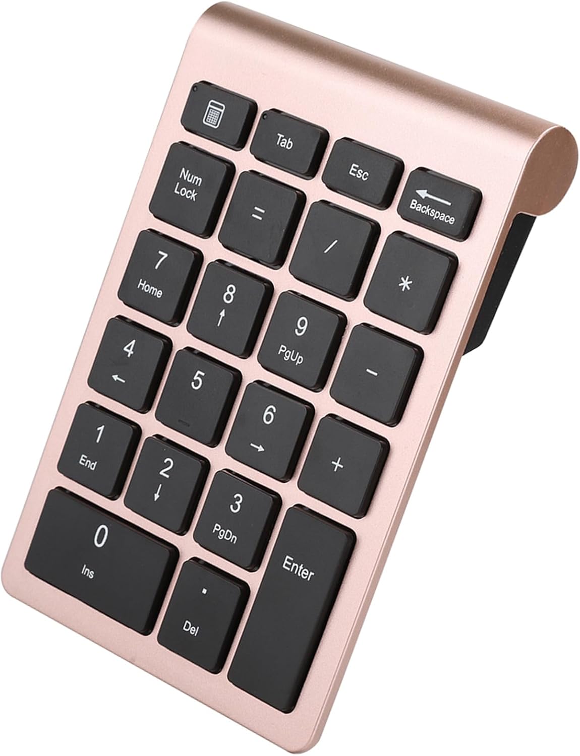 LUCKDANO RF304 22 Keys Numeric Keypad USB Keyboard with Receiver, Ergonomic Design and Low Delay Response Speed, Suitable for Office Use and Home Computing (Iron Grey) (Rose