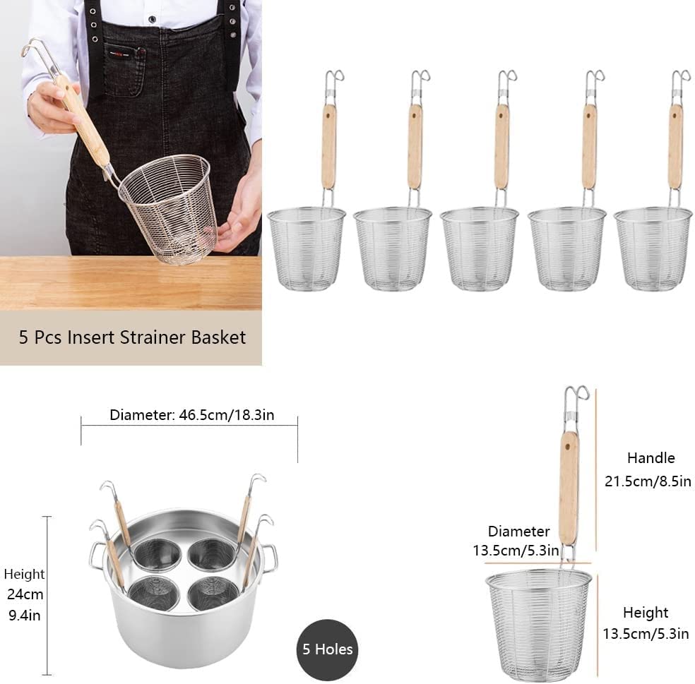 Cestello Per Pentola A Vapore Yardwe - Acciaio Inox, Maglia Fine, Per Cuocere Pasta E Verdura Separatamente - Foto 10