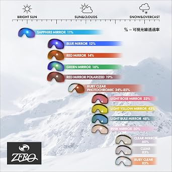 ZERO TECH BASE SMITH Compatible Snow Goggles with Replacement Lenses [VICE]