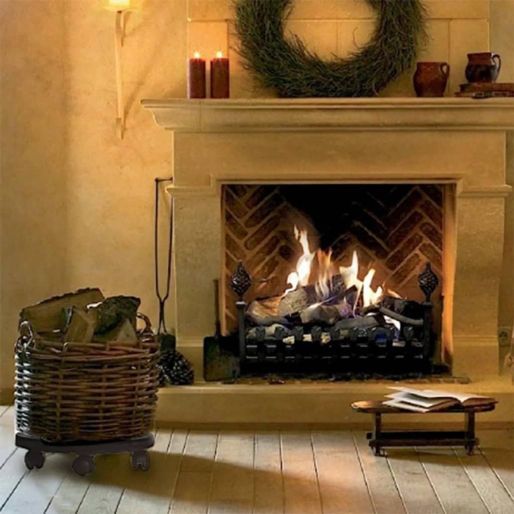 SKM Plant Trolleys with Wheels 2 pcs Diameter 30 cm Black 170 kg (Weight-5KG)