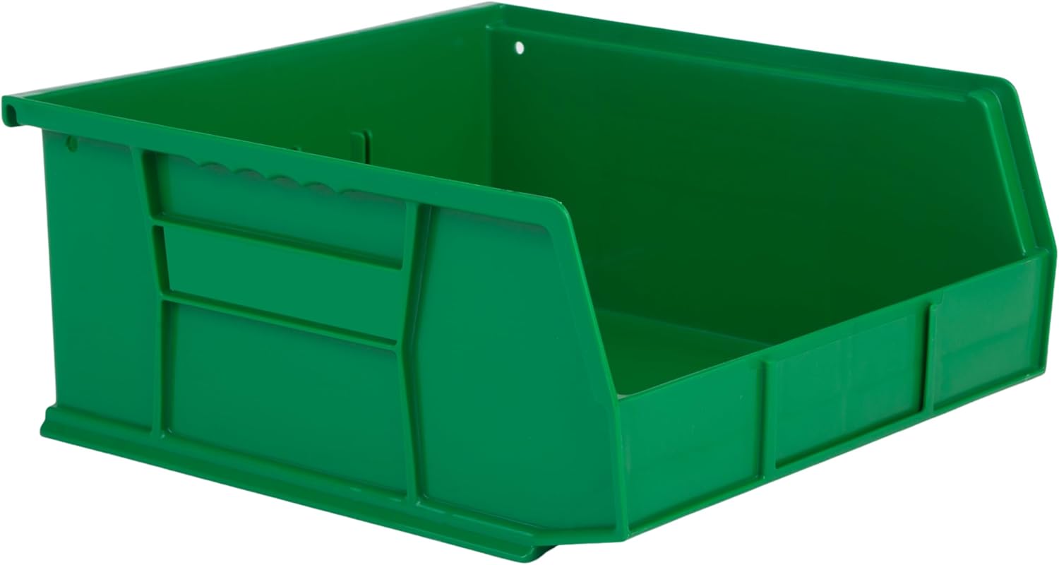 Hudson Exchange 11" x 11" x 5" (3 Pack) Plastic Stackable Storage Bin and Hanging Container, Black