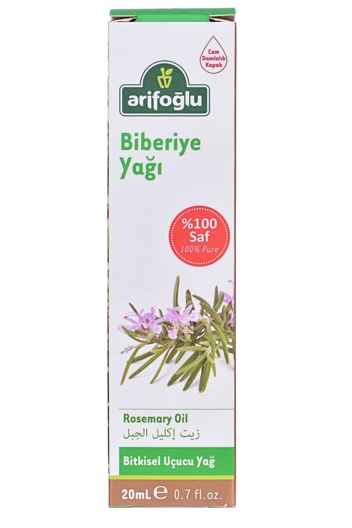 Arifoğlu Biberiye Yağı 20ml%100 Saf Yağ – Saç Bakımı ve Saç Güçlendirici Etki İçin | Arifoğlu Rosemary Oil 20ml 100% Pure – Hair Care and Strengthening Effect