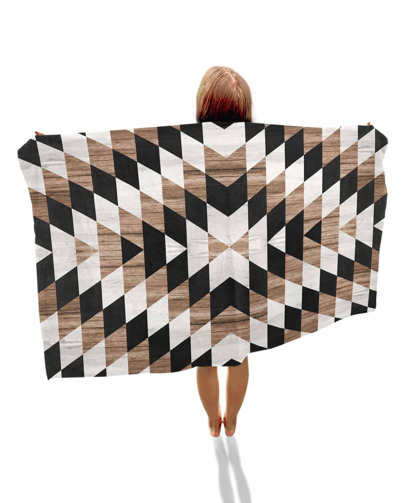 Brown Southwest Beach Towels Oversized Super Absorbent,Lightweight Bath Towel Quick Dry Sets For Bathroom/Pool/Rv Camping/Beach Play/Gym Room/Picnic