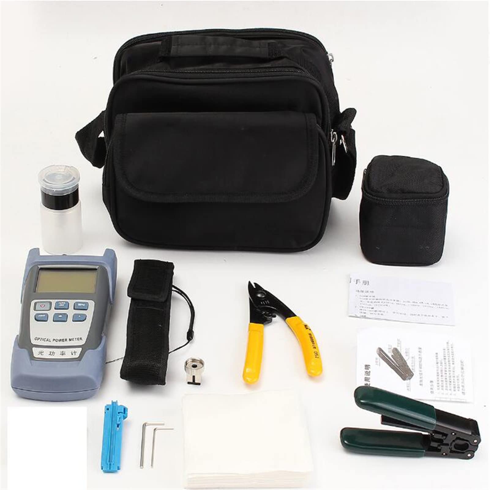 Kit fibra ottica strumento con Clivador de Fibra Otica Power Meter Fault Locator herramientas 10km