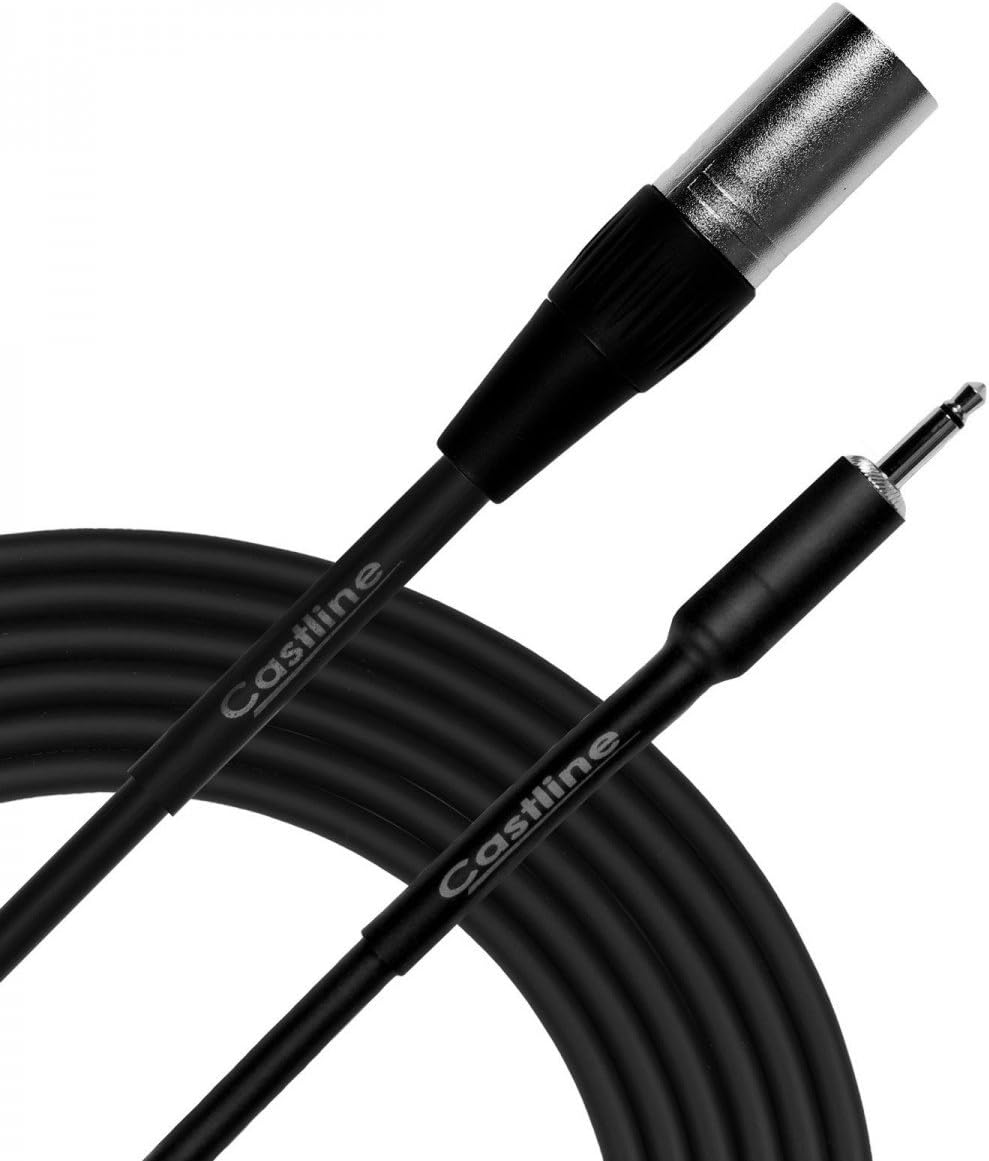 1 Ft Silver XLR male to 3.5mm TS Patch Mogami 2792