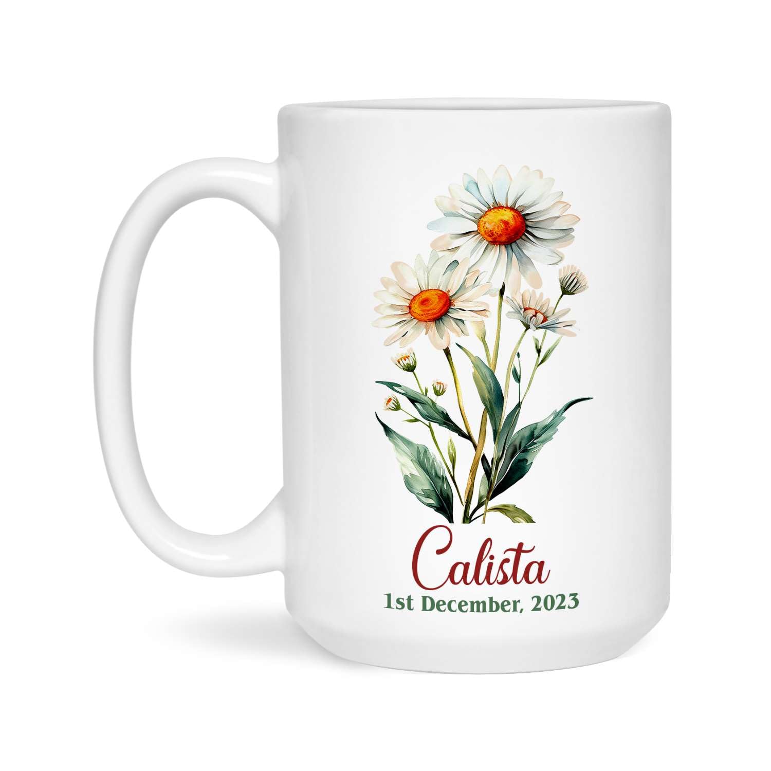 Taza De Té De Manzanilla De Hierbas Con Flores De Margarita Frescas Sobre Fondo Madera 133445771