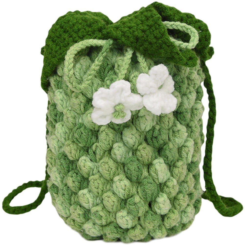 Sac Seau Tricoté Ananas en Crochet avec Bandoulière pour Femme et Fille