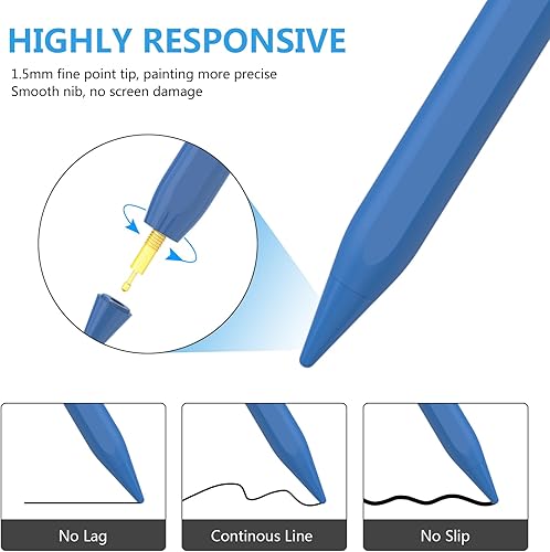 Miniatura 6 de Lápiz óptico para iPad 2018-2023 con rechazo de palma, lápiz activo para iPad de 109876 generación, para iPad Pro de 1112.9 pulgadas, para iPad Air
