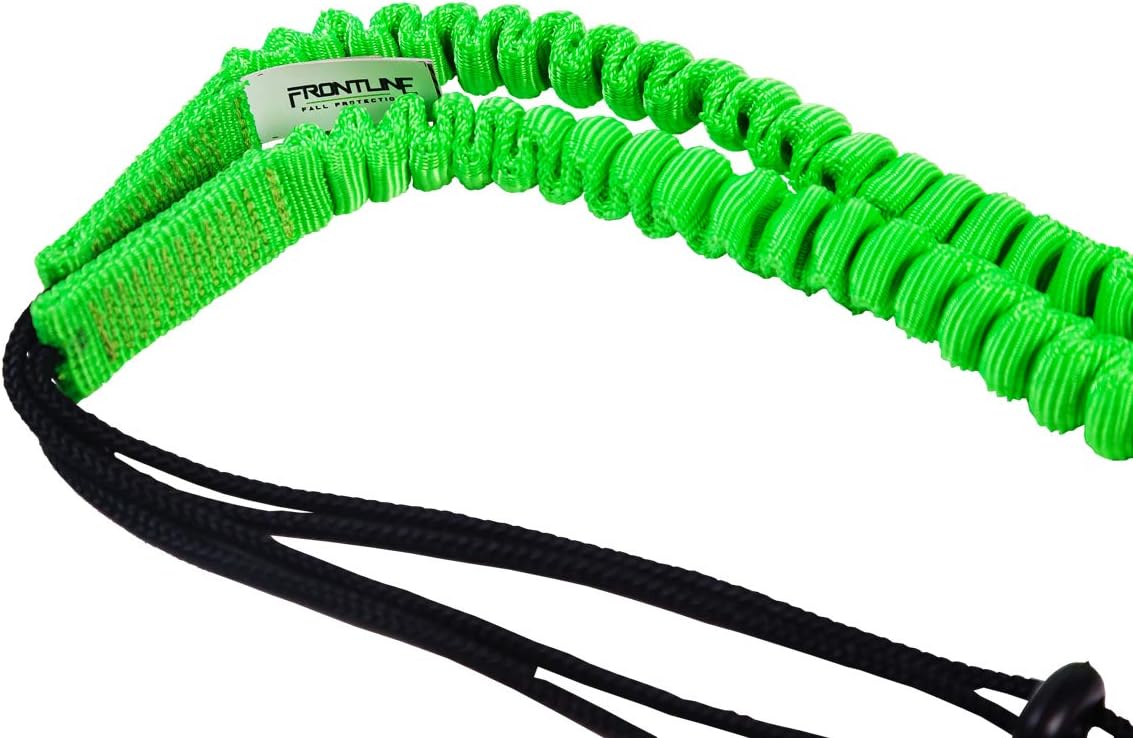 Frontline Fall Protection ACTLS222 ToolGrip 11 lbs Twin Tool Lanyard | Elasticated Webbing | Lightweight Carabiner Included | Polyester Lanyard for Double Tool Holding | Strength: 11 lbs - - 