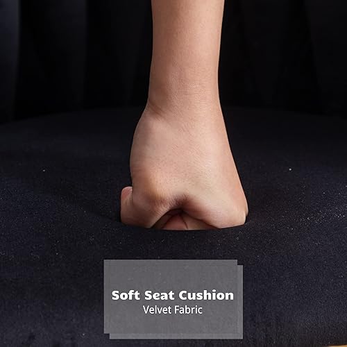 Miniatura 23 de HEAH-YO Juego de 2 taburetes de bar giratorios, taburetes de bar ajustables de altura de mostrador con respaldos tejidos y base dorada estable,