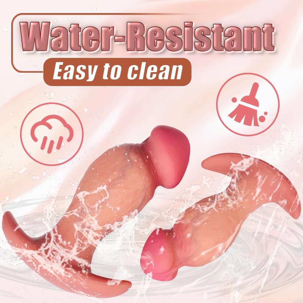 Gienocy Realistic Big Glans AnalDildos, Silicone Anal Plugs Butt Plug Analplug Dildo Prostate Massage G-spot Stimulator Anal Games Trainer Adult Sex Toys for Beginner Advanced Players Outdoor Use ()