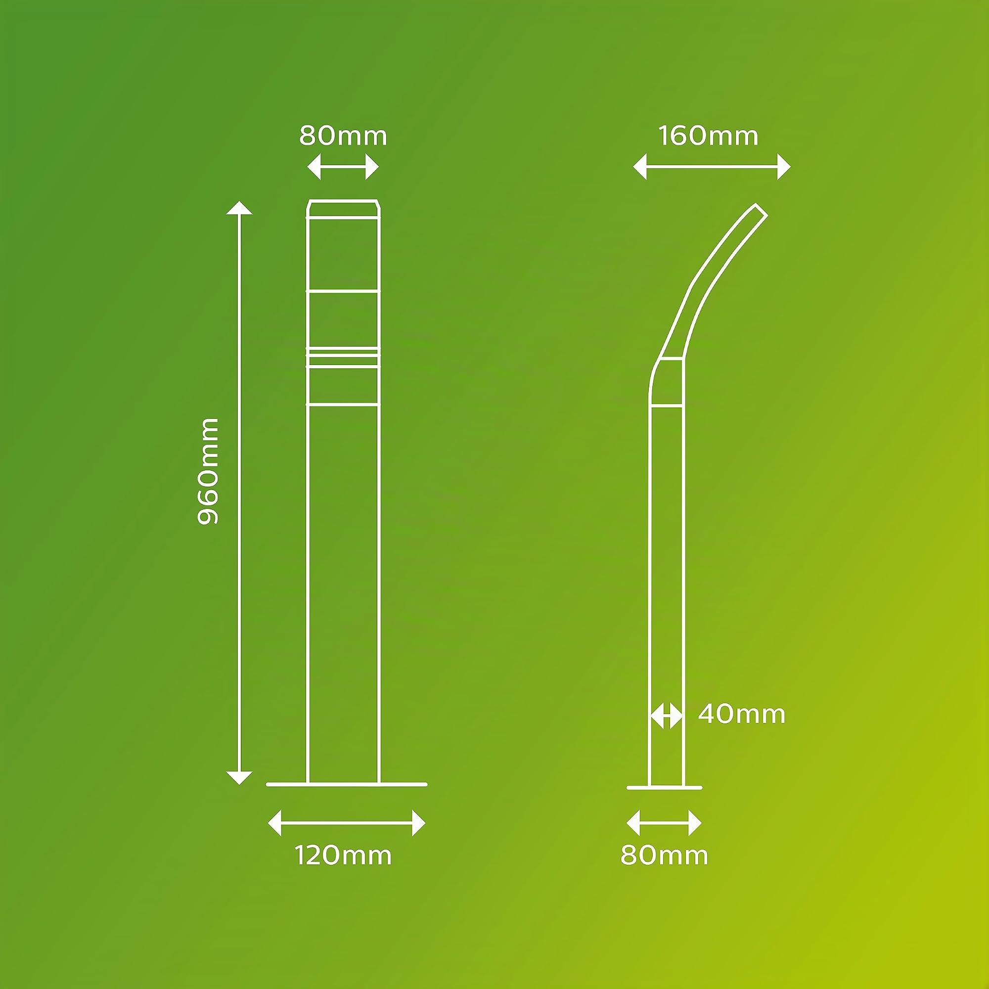 Philips Outdoor LED Sockelleuchte Splay, 12W, Anthrazit, kaltweißes Licht 4.000K, IP44 Schutzklasse, integriertes Leuchtmittel