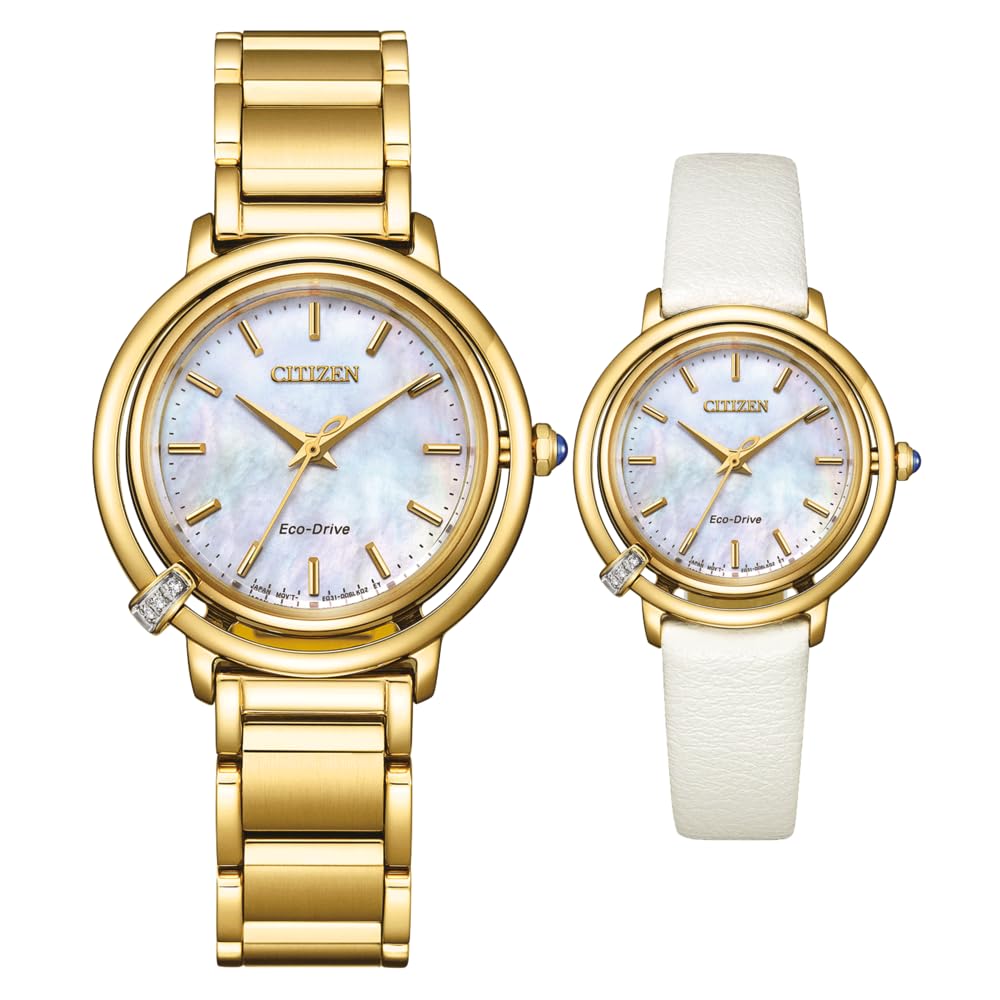 Citizen Damenuhr Edelstahl, Perlmutt Weiß, 31.2 mm, EM1092-64D
