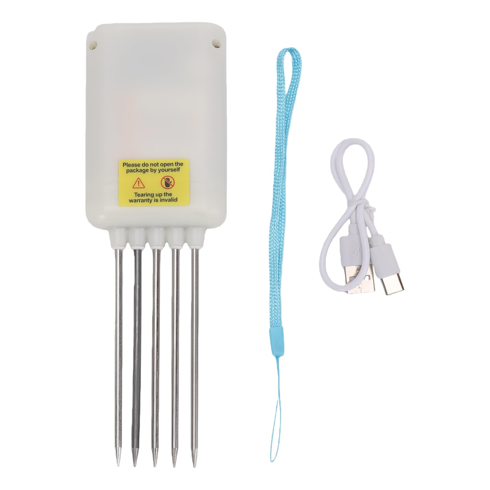 YUYTE Probador de Suelo 8 en 1 con Bluetooth, Monitor EC de PH NPK en | Recargable por USB, Mide la Temperatura Húmeda de Fertilidad NPK PH EC, Exportación de Datos de Aplicaciones, para Caña de