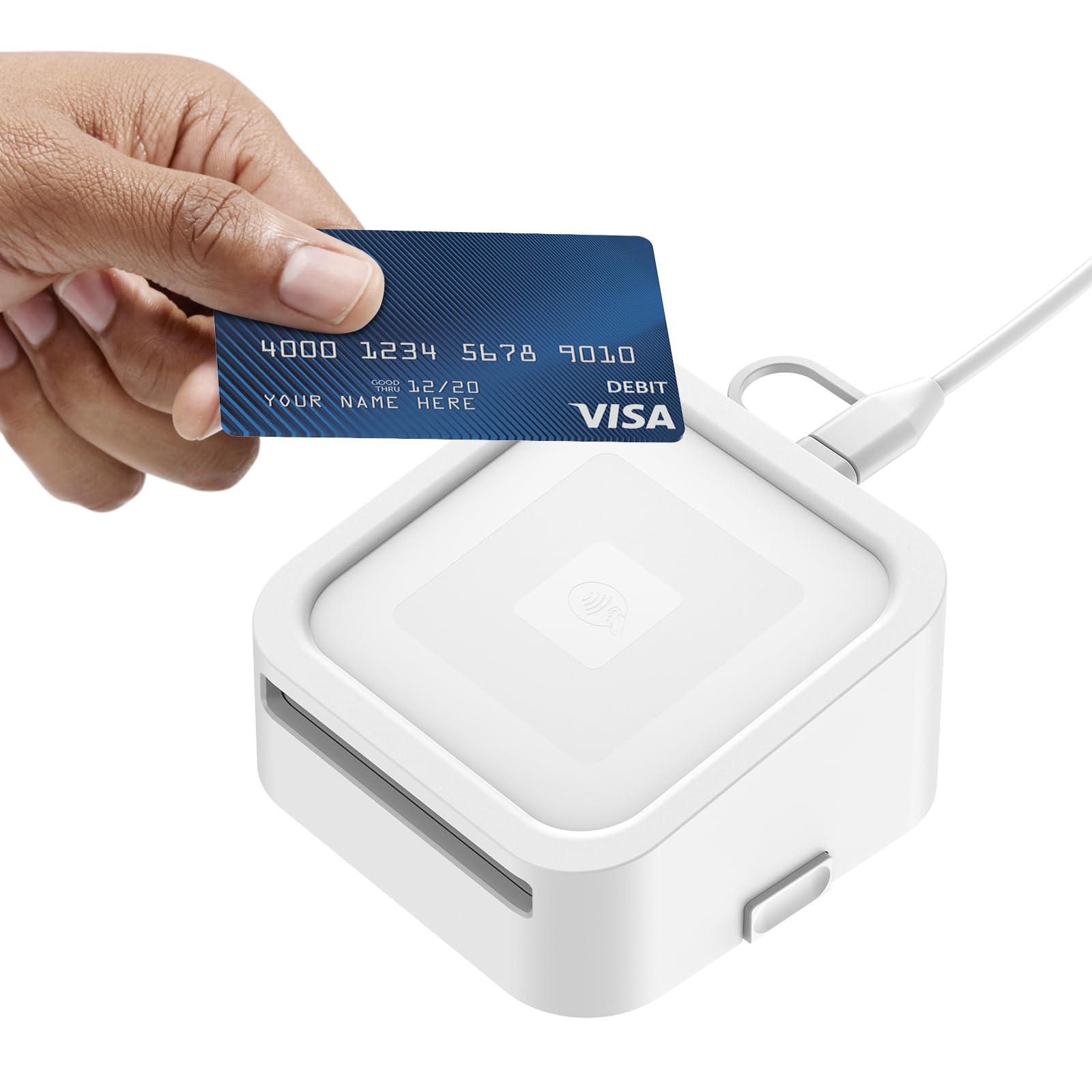 Base de Lector de Tarjetas para Square sin Contacto y Chip Gen 1/2 (Blanco)