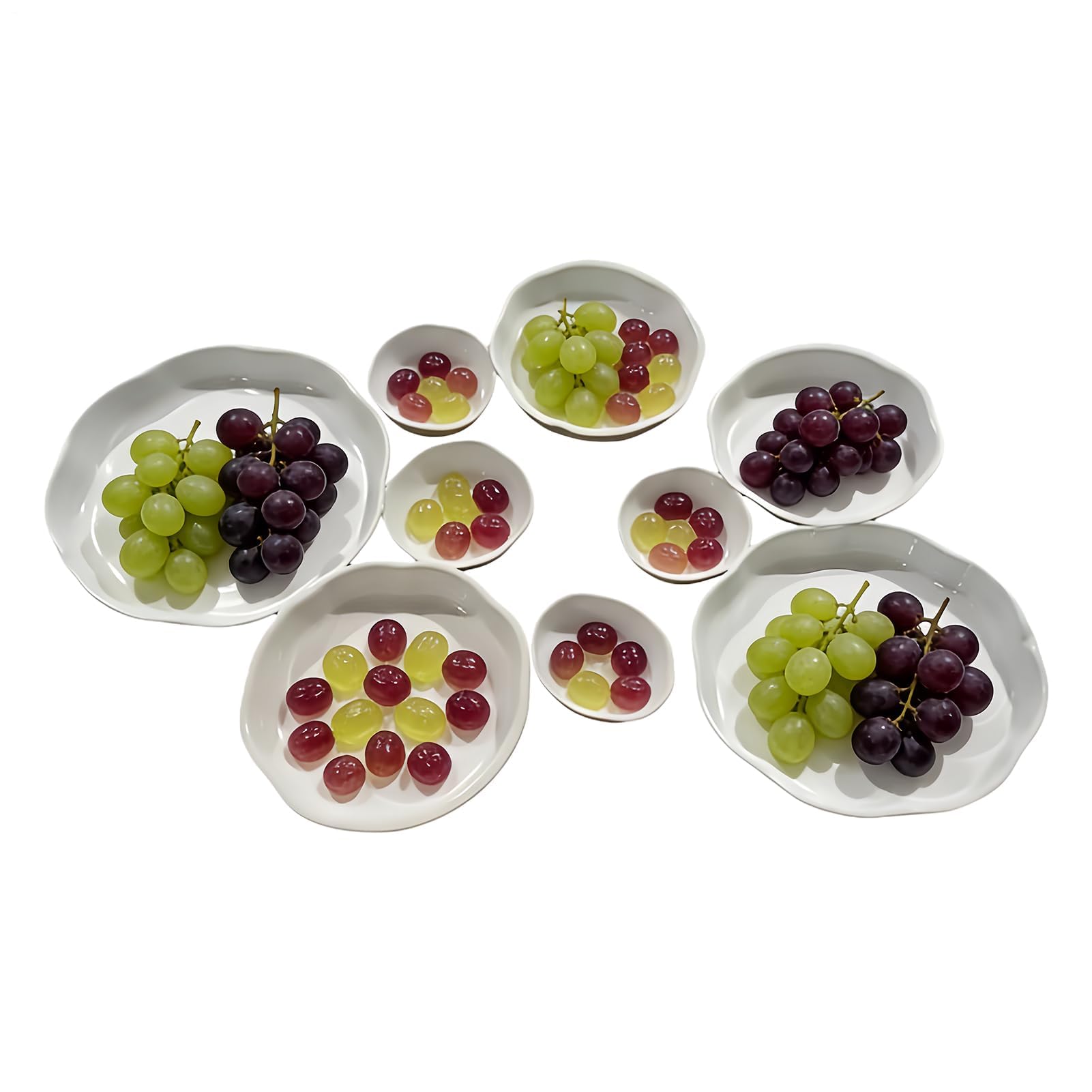 Vassoio per salumi a 9 griglie - Ciotole da portata in alluminio per ac, antipasti, noci, frutta e dessert | Par Platter for Entertaining