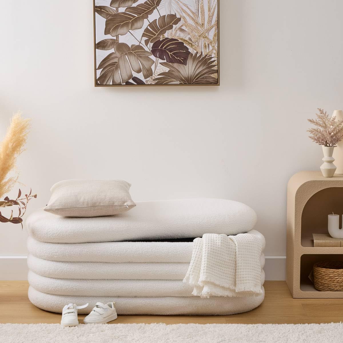 Atmosphera - Banc Coffre Giulia Blanc 110x46cm