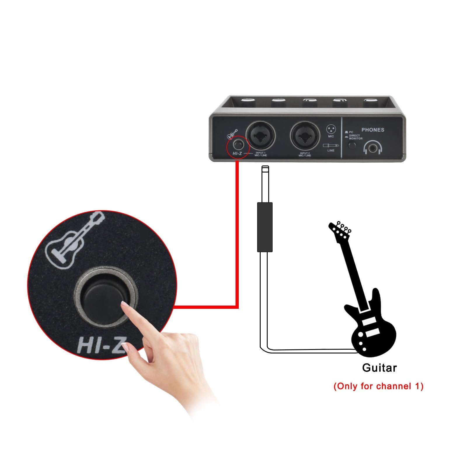 Mixer audio, Interfaccia effetti eco 2 canali 48V Computer Record Chitarra elettrica PC Registrazione Scheda esterna Drive-free Q16