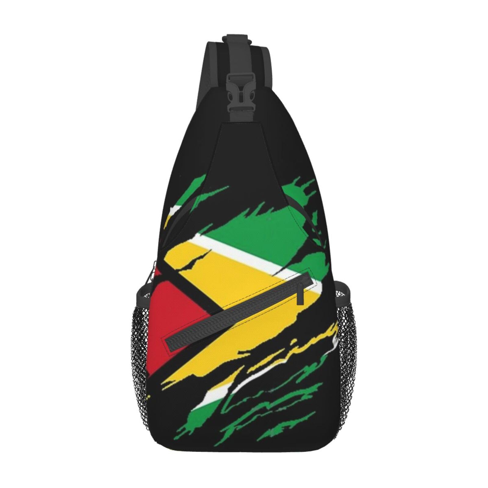 Skdjowu Unisex Guyana Flag-Yy0000001 Guyana Flag Sling Bag Crossbody Backpack Guyanese Travel Hiking Daypack Shoulder Chest Bag For Women Men