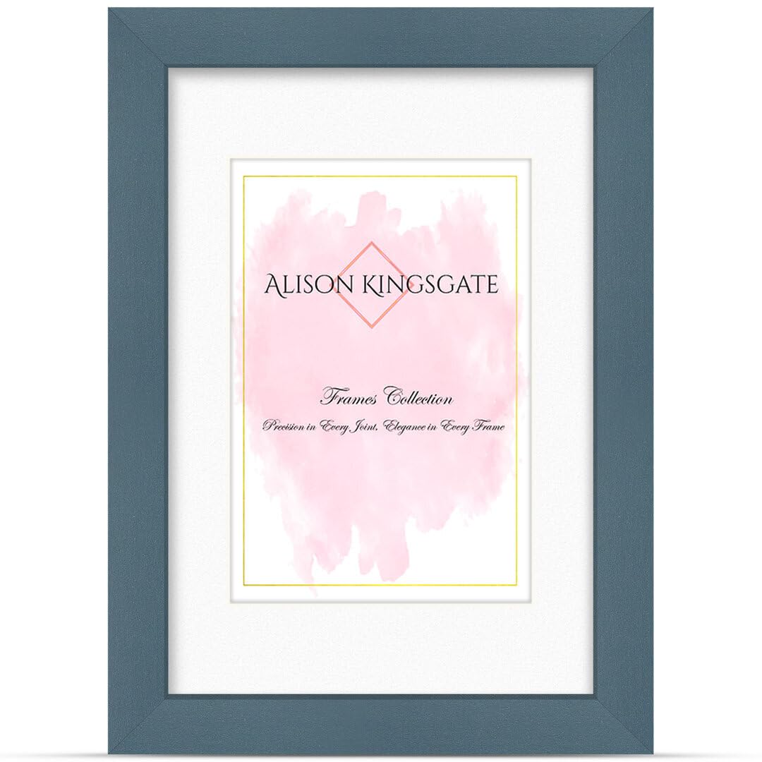 Alison Kingsgate A3 Navy Blue Picture Frame with Mount for A4 Photos — image 1