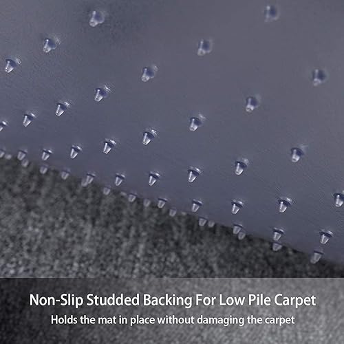 Miniatura 4 de HOMEK Tapete para silla de oficina para suelos alfombrados, tapete transparente para silla con borde 48 x 36 x 0.09 pulgadas