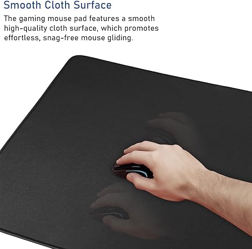 Miniatura 3 de Alfombrilla de mouse grande extendida para juegos con bordes cosidos, (31.5 x 15.7 pulgadas), base de goma natural antideslizante duradera