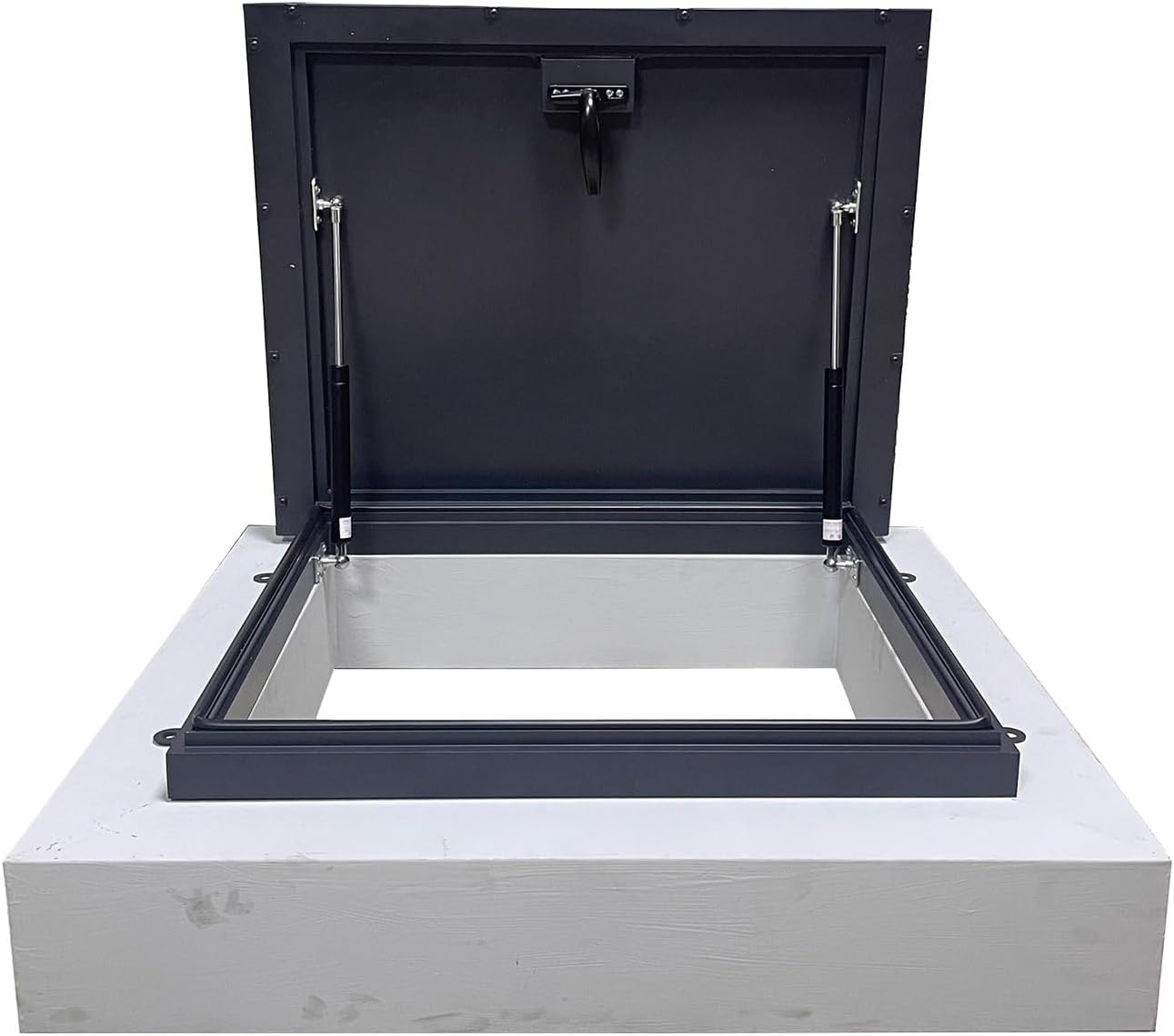 Roof Access Hatch Cover, Waterproof Aluminum Floor Trap with Rubber Seal, Drainage Access Panel for Outdoor Use, Inverted Roof Drain Cover (75x75cm)