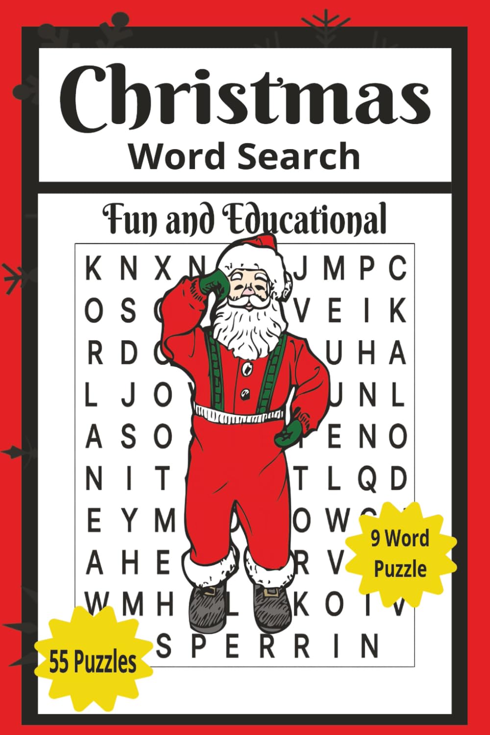 Christmas Word Search: 6x9 55 Puzzle, Word Search Christmas, Santa Claus Word Search for Kids