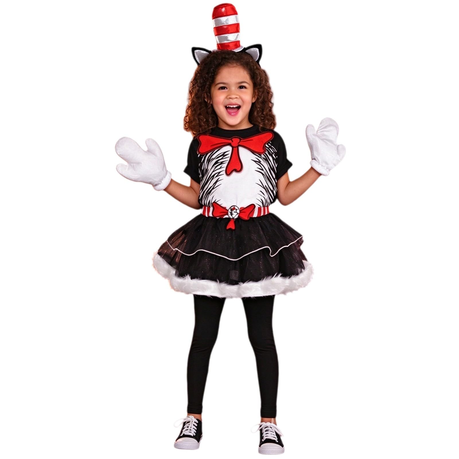 Cat Costume In The Hat Kids Scary Cat Halloween Costumes Dress Up Outfit