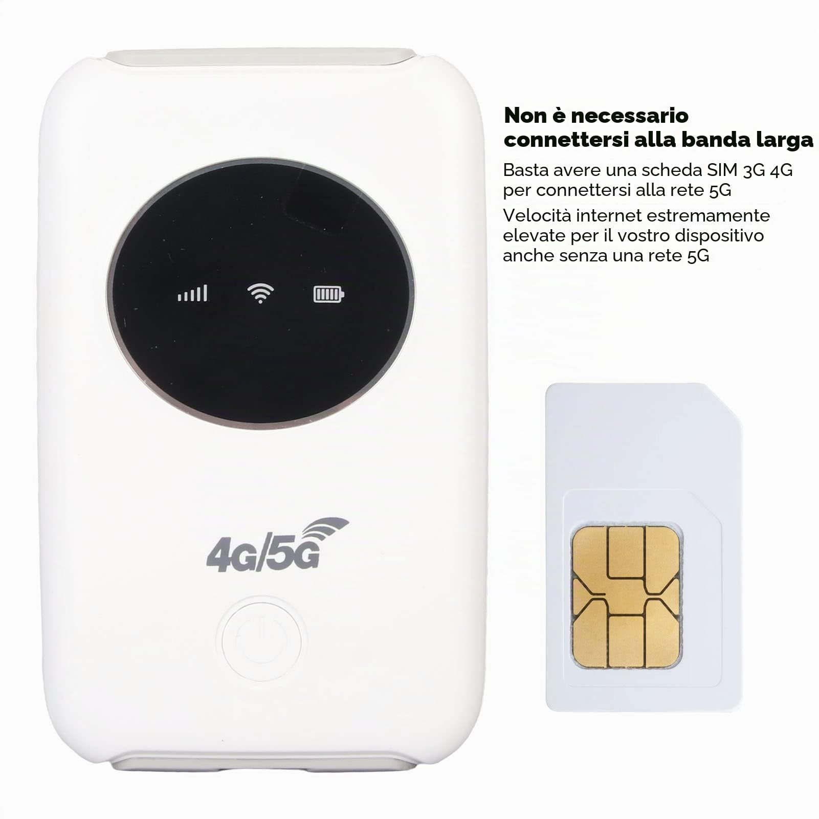 Jectse 4G LTE Modem WiFi USB, Portable Router Sbloccato With SIM Card Slot, 300 Mbps 10 Devices Mini Hotspot Mobile Integrato 3200MAh