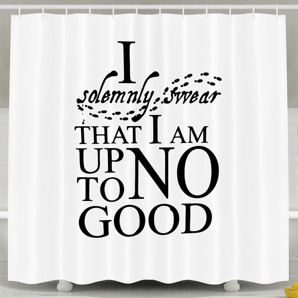 I Solemnly Swear That I Am Up To No Good Bathroom Shower Curtains 7272inch